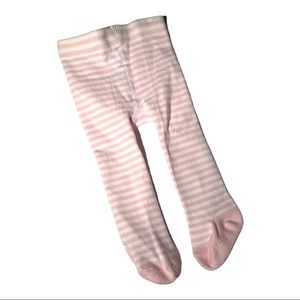 5/$25 Carter’s Pink & White Striped Leggings Tights Baby 6-9 Months